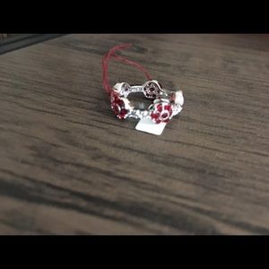 SOLD!! Sterling Silver Ring with red stone.